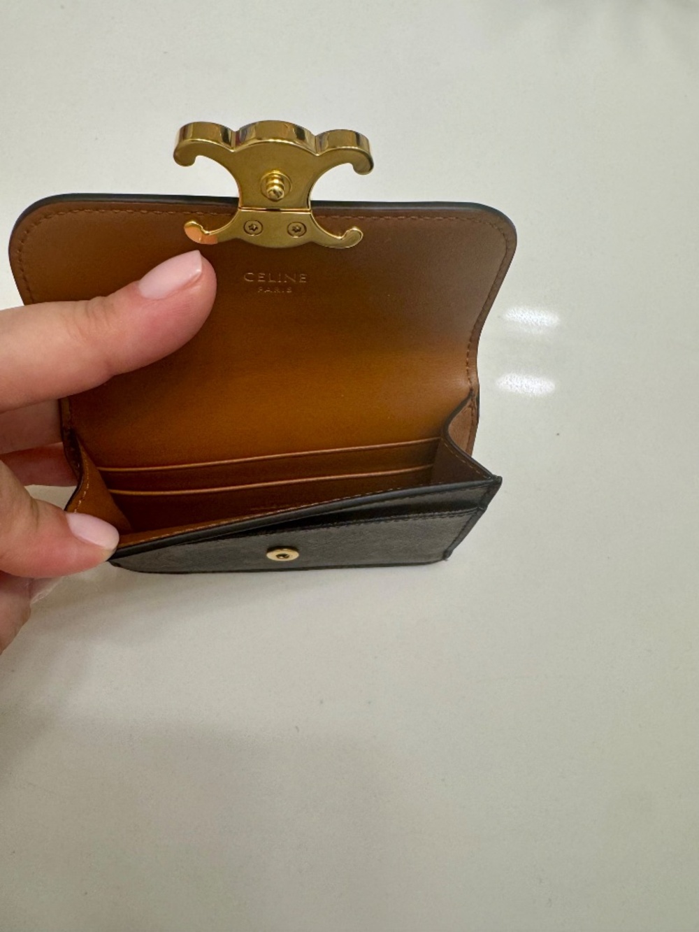 CELINE CARD HOLDER W/ FLAP IN TRIOMPHE CANVAS - Picture 3 of 8
